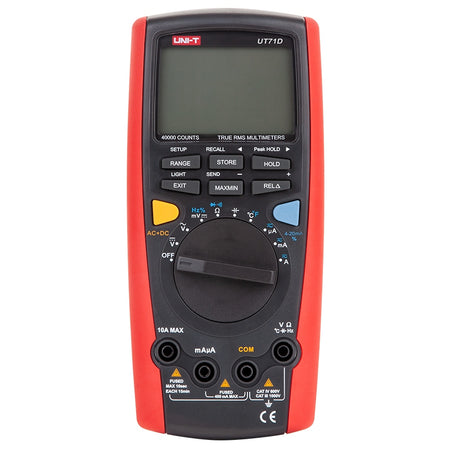 Multimetru digital UT71D True RMS, tensiune până la 1000 V și curent până la 10 A, ecran 73 × 50 mm - Uni-T MIE0092