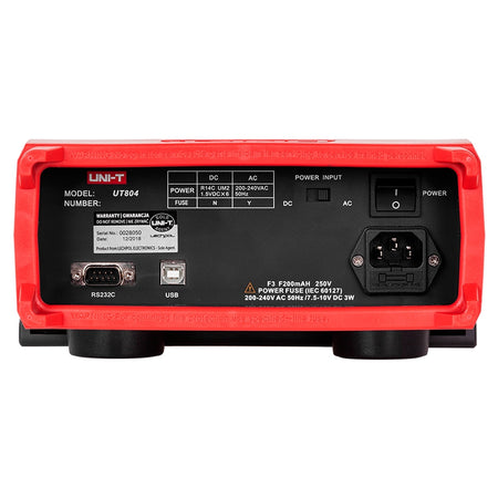 Multimetru de laborator UT804 True RMS cu Data Logging, RS232/USB, AC 220 V sau 6 x baterie R14 Uni-T MIE0097