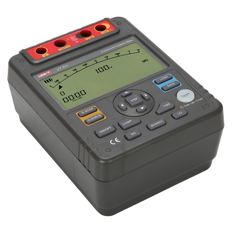 Multimetru pentru măsurare izolație UT511, 100 V/250 V/500 V/1000 V, 100 kOhm-10 GOhm Uni-T MIE0098