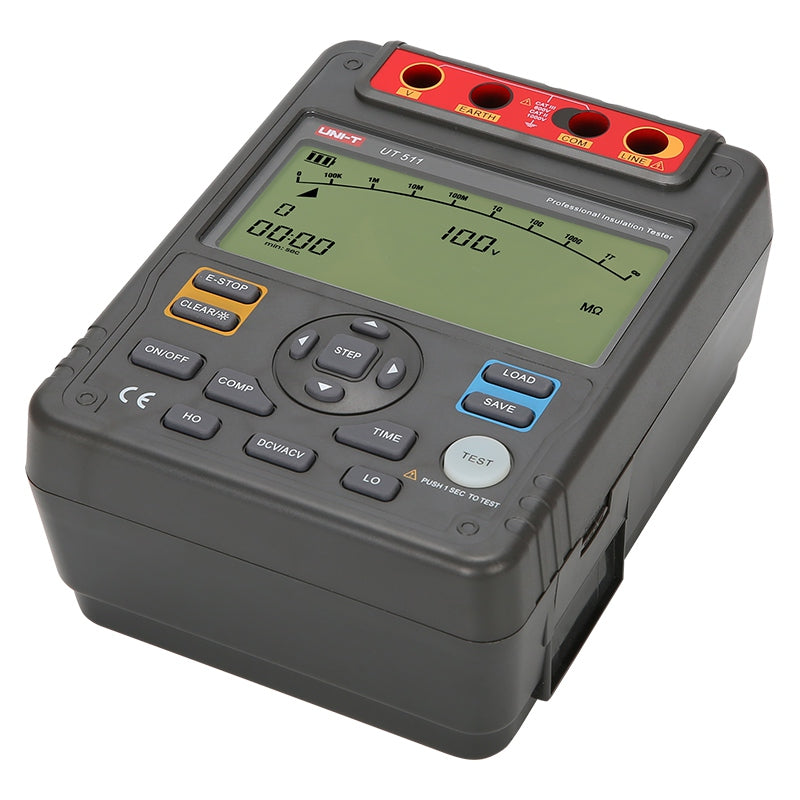 Multimetru pentru măsurare izolație UT511, 100 V/250 V/500 V/1000 V, 100 kOhm-10 GOhm Uni-T MIE0098