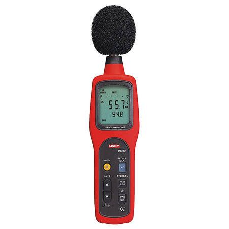 Decibelmetru digital UT352, interval 30 ~ 130 dB ± 1,5 dB, rezoluție 0,1 dB, memorie 63 citiri - Uni-T MIE0129