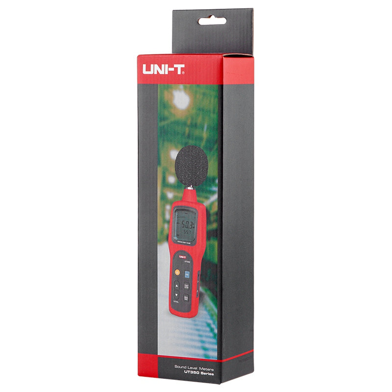 Decibelmetru digital UT352, interval 30 ~ 130 dB ± 1,5 dB, rezoluție 0,1 dB, memorie 63 citiri - Uni-T MIE0129