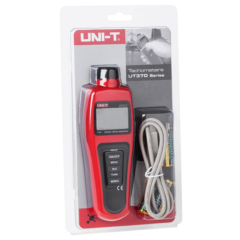 Tahometru UT372 cu interfață USB, măsurare 10 - 99999 RPM, distanță 50 - 200 mm Uni-T MIE0130