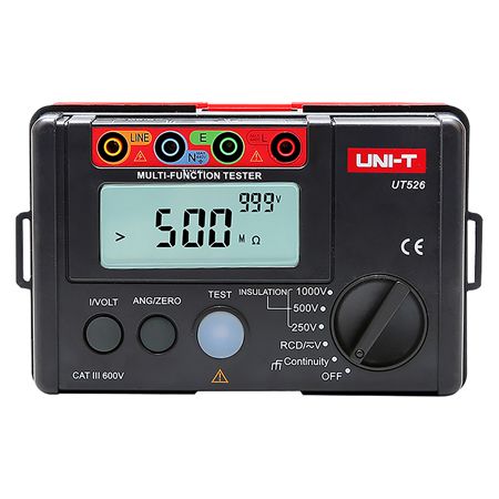 Multimetru digital UT526 pentru măsurători RCD, rezistență de izolație și tensiune AC/DC - Uni-T MIE0133