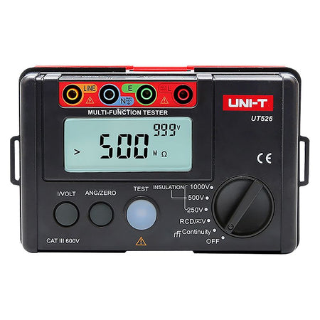 Multimetru digital UT526 pentru măsurători RCD, rezistență de izolație și tensiune AC/DC - Uni-T MIE0133