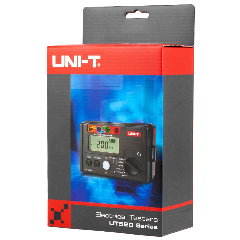 Multimetru digital UT526 pentru măsurători RCD, rezistență de izolație și tensiune AC/DC - Uni-T MIE0133