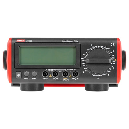 Multimetru de banc digital UT 801C, alimentare AC 220 V / 50 Hz sau 6 x baterii 1,5 V R14, 300×245×105 mm - Uni-T MIE0145