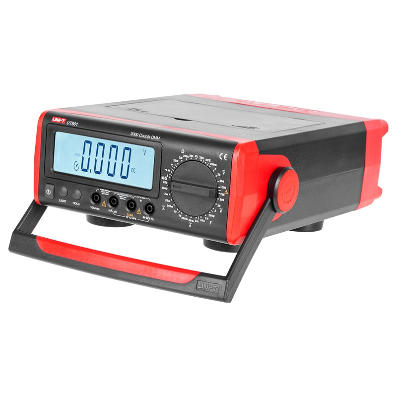 Multimetru de banc digital UT 801C, alimentare AC 220 V / 50 Hz sau 6 x baterii 1,5 V R14, 300×245×105 mm - Uni-T MIE0145