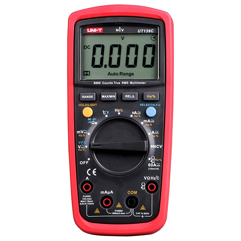 Multimetru digital universal UT139C true RMS, Cat. III 600V, măsurare până la 10 A - Uni-T MIE0156