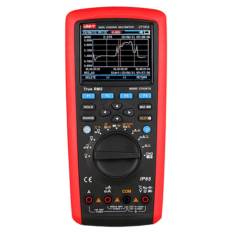 Multimetru digital UT181A True RMS, măsurare AC/DC până la 1000 V, USB, baterie Li 7,4 V Uni-T MIE0171