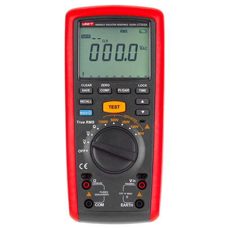 Multimetru rezistență izolație UT505A, tensiuni test 50/100/250/500/1000 V, măsurare 0,0-600,0 V DC/AC - Uni-T MIE0179