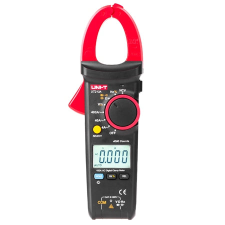 Clampmetru digital UT213A cu măsurare curent 4 A / 40 A / 400 A, tensiune 600 V, falcă 30 mm Uni-T MIE0184
