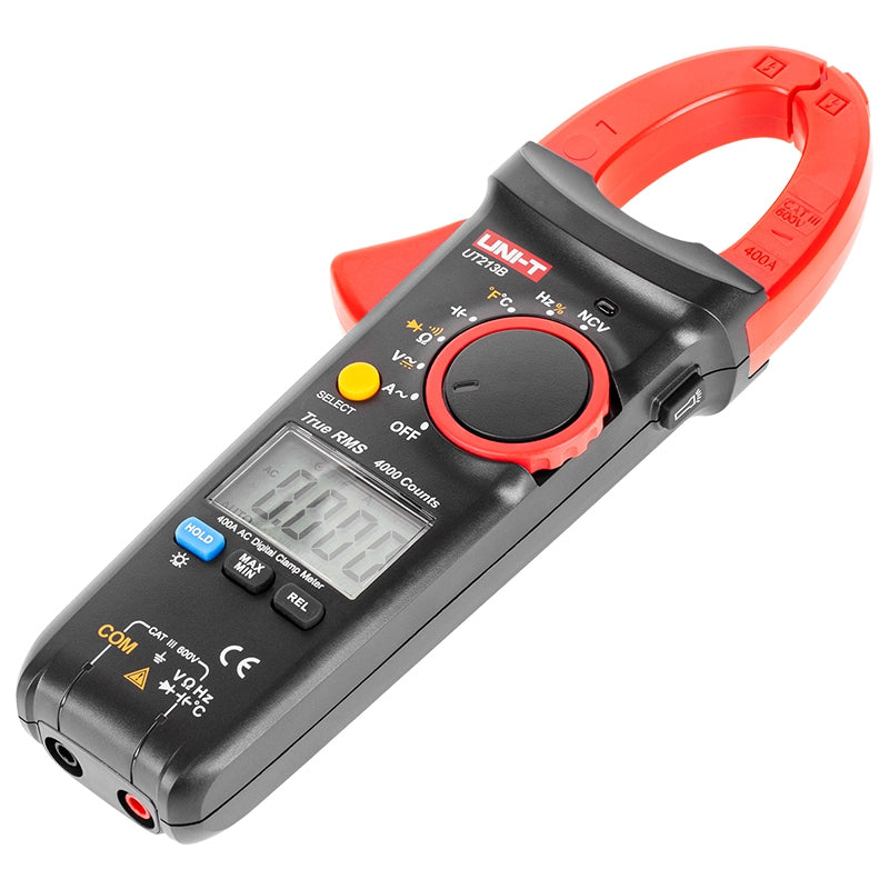 Clampmetru digital UT213B cu măsurare curent 4 A - 400 A True RMS și falci 30 mm Uni-T MIE0185
