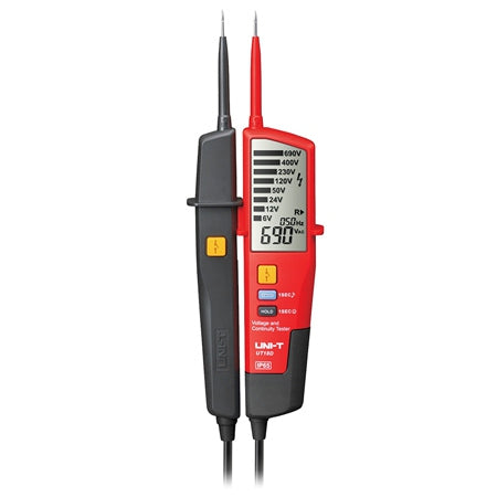 Voltmetru digital UT18D, măsurare până la 690 V și IP65, continuitate, Uni-T MIE0196