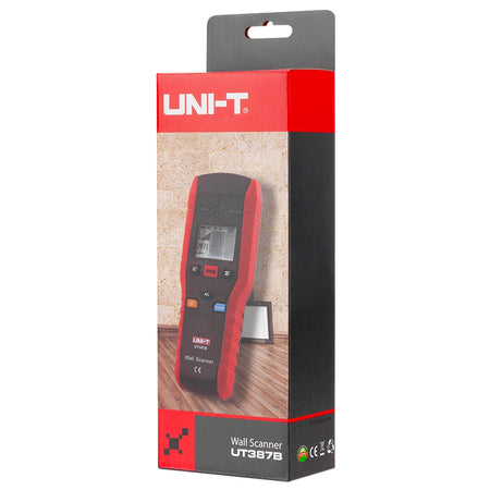 Detector de metale, tensiune și lemn UT387B, adâncime detecție metal 80 mm, lemn 20 mm Uni-T MIE0290