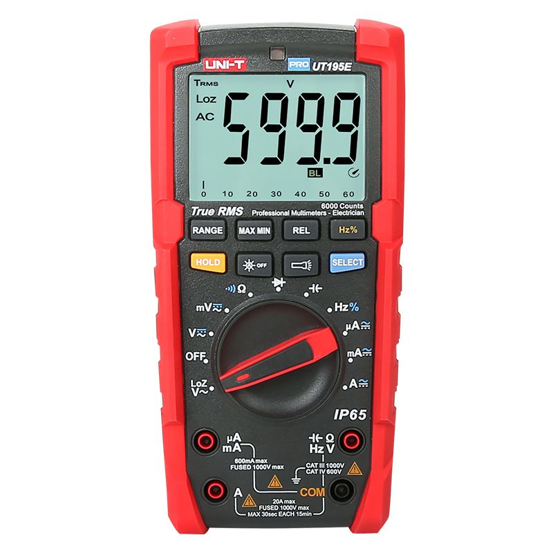 Multimetru universal UT195E True RMS 1000 V AC/DC 20 A afișare 6000 - Uni-T MIE0295