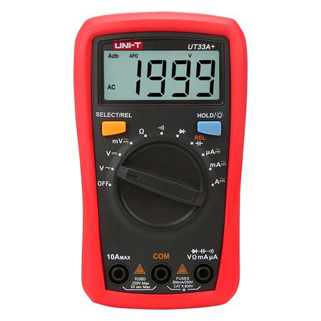 Multimetru digital UT33A+ cu afișaj 1999, măsurare 10 A și capacitate 2 mF Uni-T MIE0325