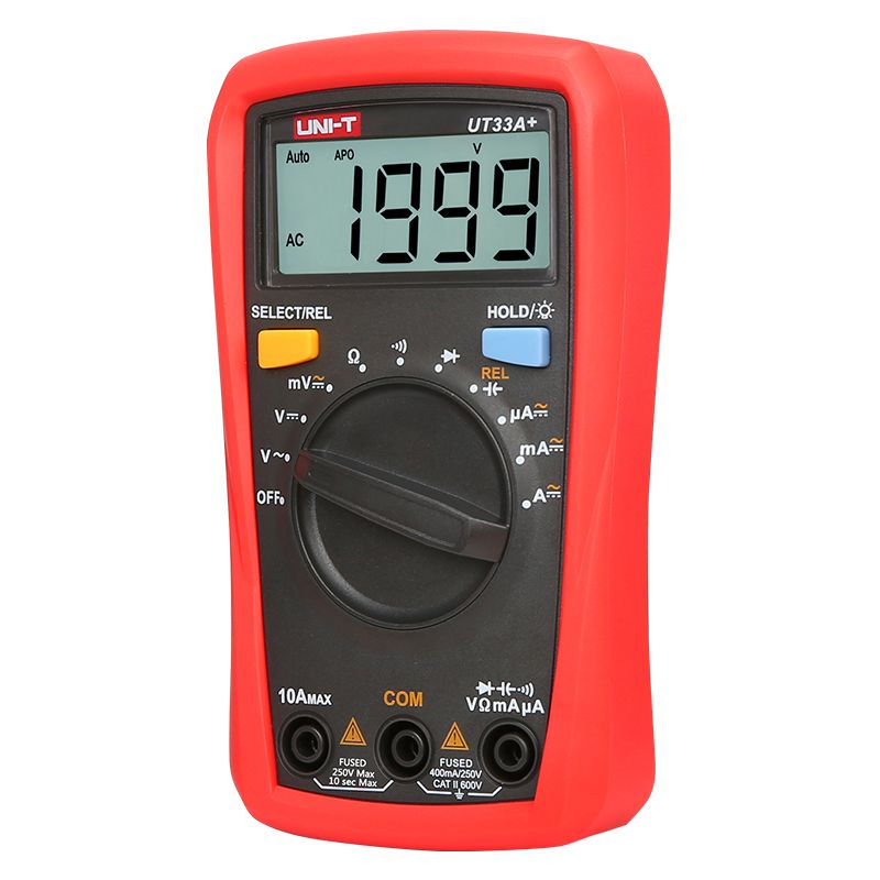 Multimetru digital UT33A+ cu afișaj 1999, măsurare 10 A și capacitate 2 mF Uni-T MIE0325