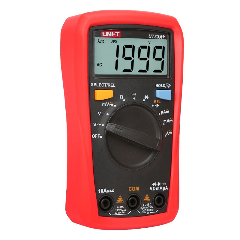 Multimetru digital UT33A+ cu afișaj 1999, măsurare 10 A și capacitate 2 mF Uni-T MIE0325