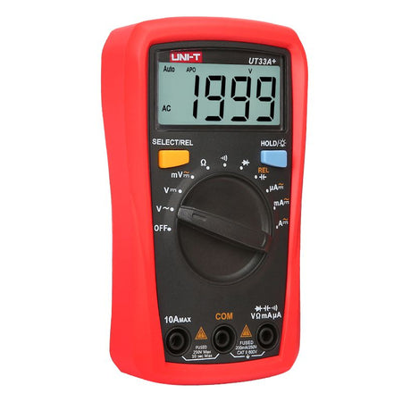 Multimetru digital UT33A+ cu afișaj 1999, măsurare 10 A și capacitate 2 mF Uni-T MIE0325