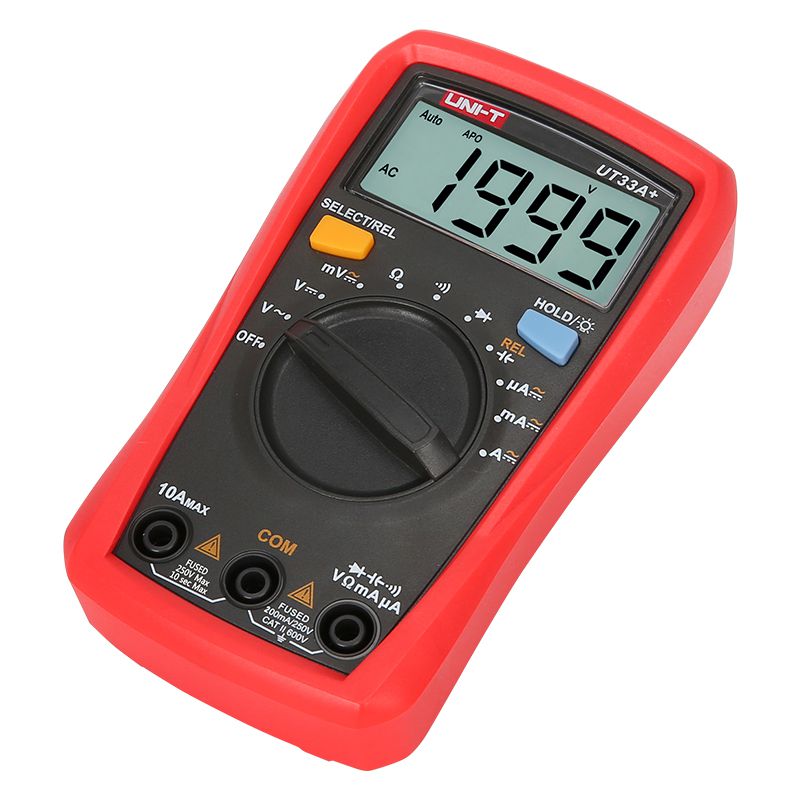 Multimetru digital UT33A+ cu afișaj 1999, măsurare 10 A și capacitate 2 mF Uni-T MIE0325