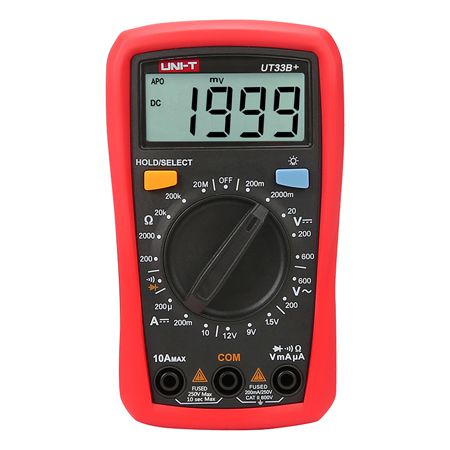 Multimetru digital UT33B+ pentru începători, test baterie, 10 A, afișaj 1999 - Uni-T MIE0326
