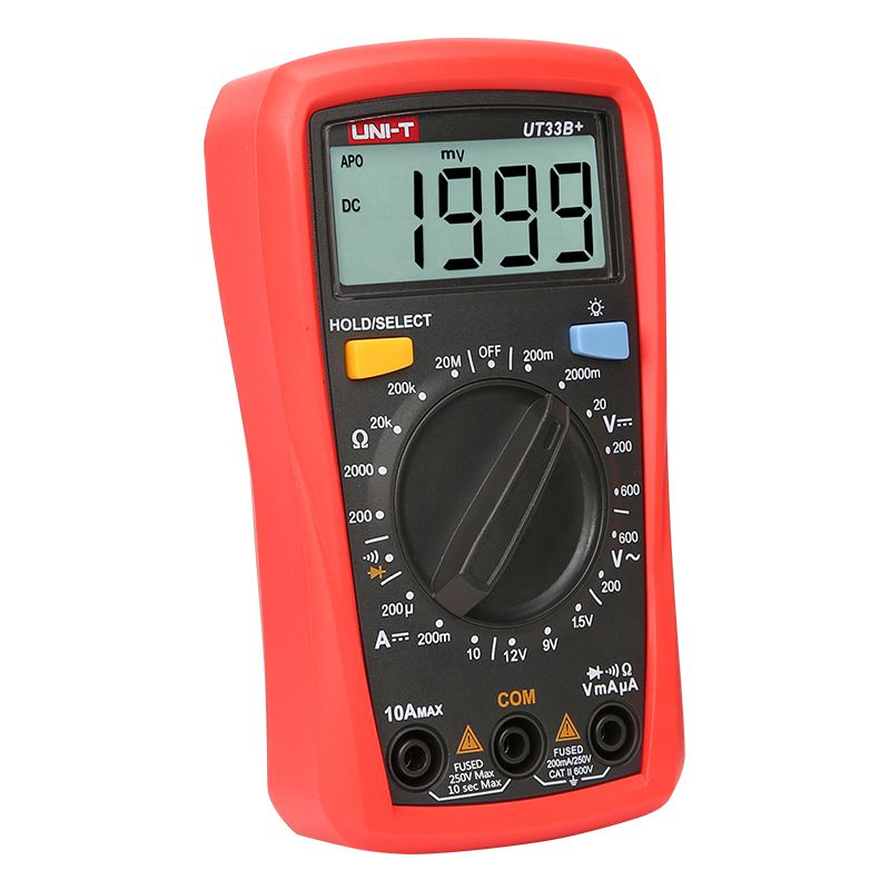 Multimetru digital UT33B+ pentru începători, test baterie, 10 A, afișaj 1999 - Uni-T MIE0326