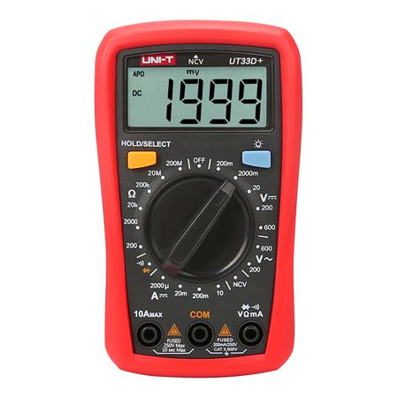 Multimetru digital UT33D+ NCV, 600 V AC, 10 A DC, afișaj 1999 - Uni-T MIE0328