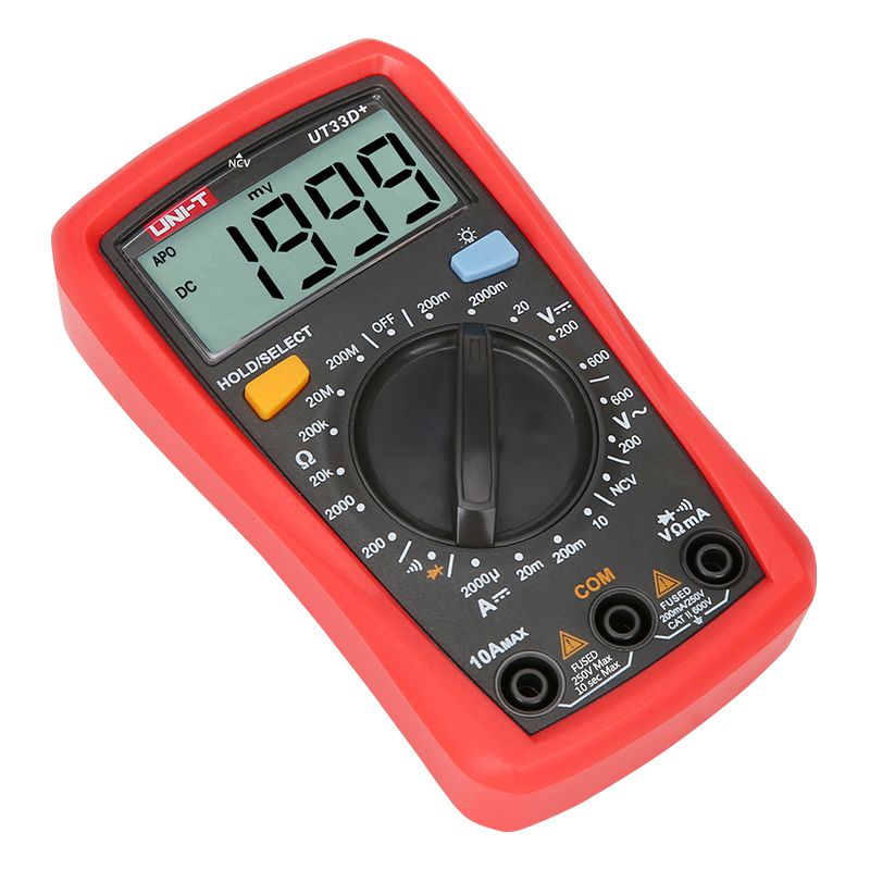Multimetru digital UT33D+ NCV, 600 V AC, 10 A DC, afișaj 1999 - Uni-T MIE0328