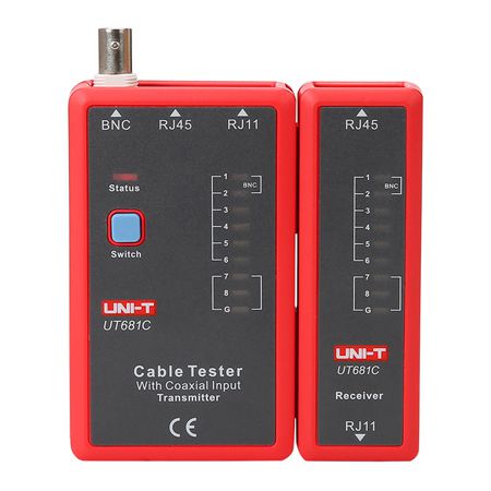 Tester cabluri UT681C pentru RJ45, RJ11 și BNC Uni-T MIE0345