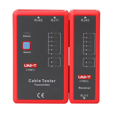 Tester cabluri UT681L pentru RJ45 și RJ11 cu transmițător și receptor Uni-T MIE0346
