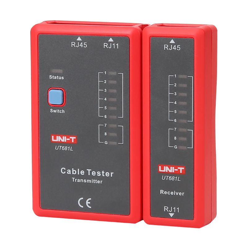 Tester cabluri UT681L pentru RJ45 și RJ11 cu transmițător și receptor Uni-T MIE0346