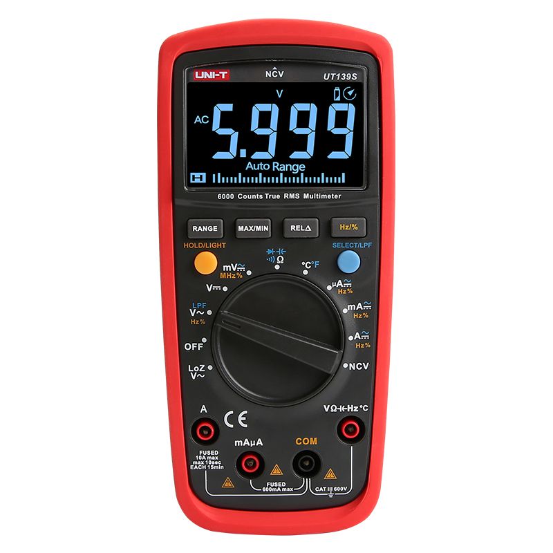 Multimetru digital UT139S True RMS, 600 V AC/DC, 10 A, 6000 citiri - Uni-T MIE0361