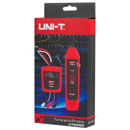 Tester cablu UT682D pentru Ethernet, telefon și alimentare, transmițător și receptor Uni-T MIE0374