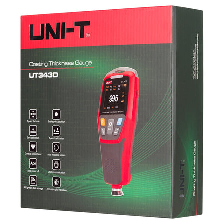 Tester măsurare grosime vopsea UT343D, interval 0 ~ 1250 um, memorie 500 măsurători Uni-T MIE0375
