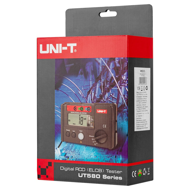 Tester RCD UT582+ 30-600 V pentru testare întrerupătoare reziduale Uni-T MIE0376