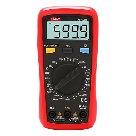 Multimetru digital UT133B, măsurare V/A/Ω, NCV, afișaj LCD, 155 × 76,5 × 49 mm - Uni-T MIE0383