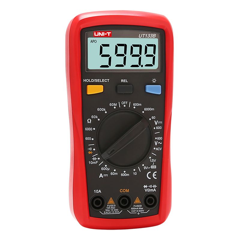 Multimetru digital UT133B, măsurare V/A/Ω, NCV, afișaj LCD, 155 × 76,5 × 49 mm - Uni-T MIE0383