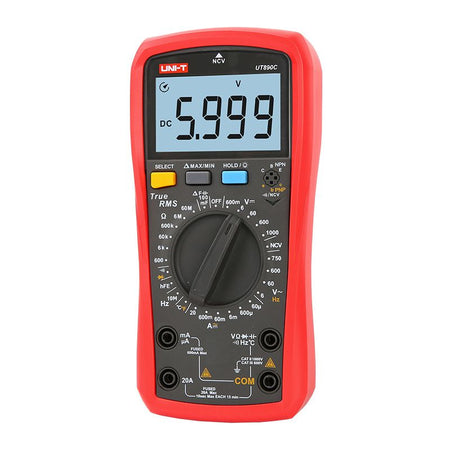 Multimetru digital UT890C NCV True RMS, măsurare până la 1000 V DC și 20 A, citire maximă 6000 - Uni-T MIE0398