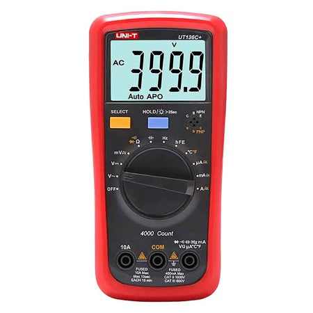 Multimetru digital universal UT136C+ 1000 V DC, 10 A, citire 4000 - Uni-T MIE0399