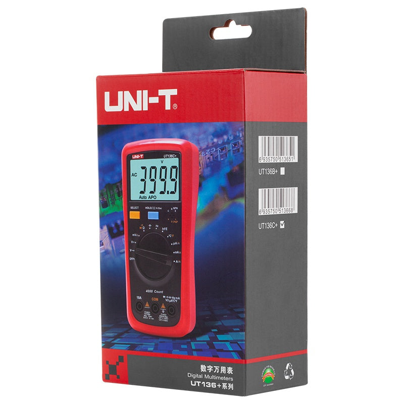 Multimetru digital universal UT136C+ 1000 V DC, 10 A, citire 4000 - Uni-T MIE0399