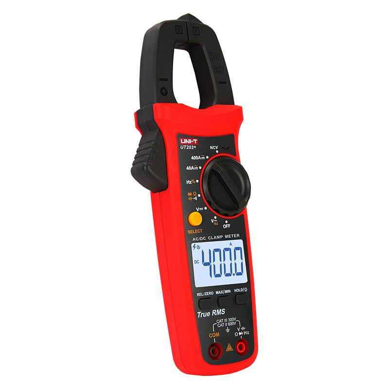 Clampmetru UT203+ cu măsurare 400 A, True-RMS și 600 V, fălci 28 mm Uni-T MIE0402