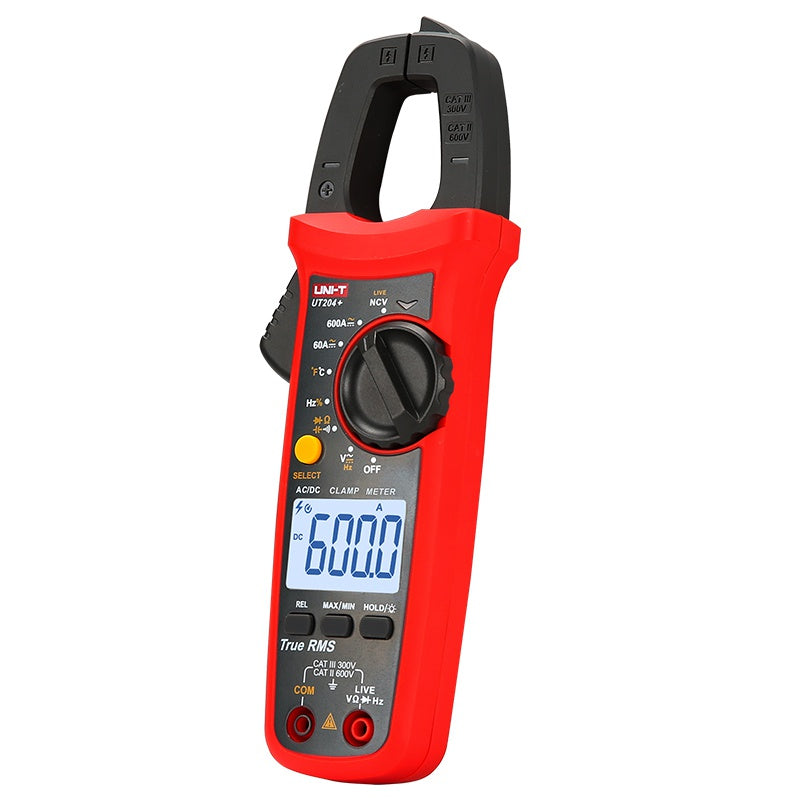 Clampmetru digital UT204+ True RMS 60/600 A, diametru max. cablu 28 mm Uni-T MIE0403