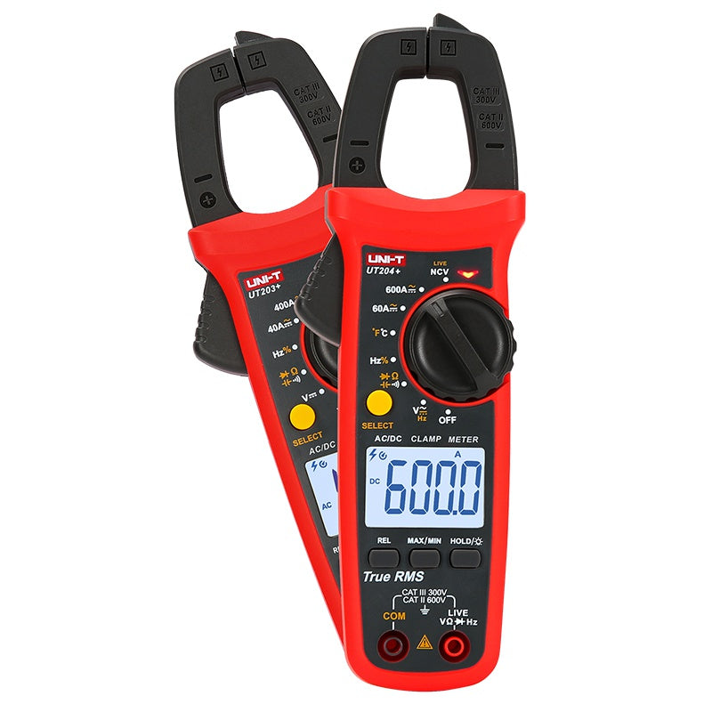 Clampmetru digital UT204+ True RMS 60/600 A, diametru max. cablu 28 mm Uni-T MIE0403