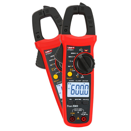 Clampmetru digital UT204+ True RMS 60/600 A, diametru max. cablu 28 mm Uni-T MIE0403