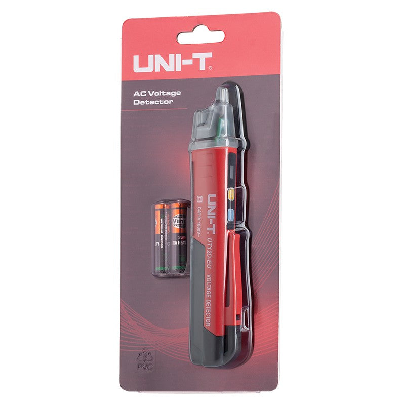 Tester de tensiune UT12D-EU, 24 ~ 1000 V AC, 50/60 Hz, semnal sonor și lanternă Uni-T MIE0404