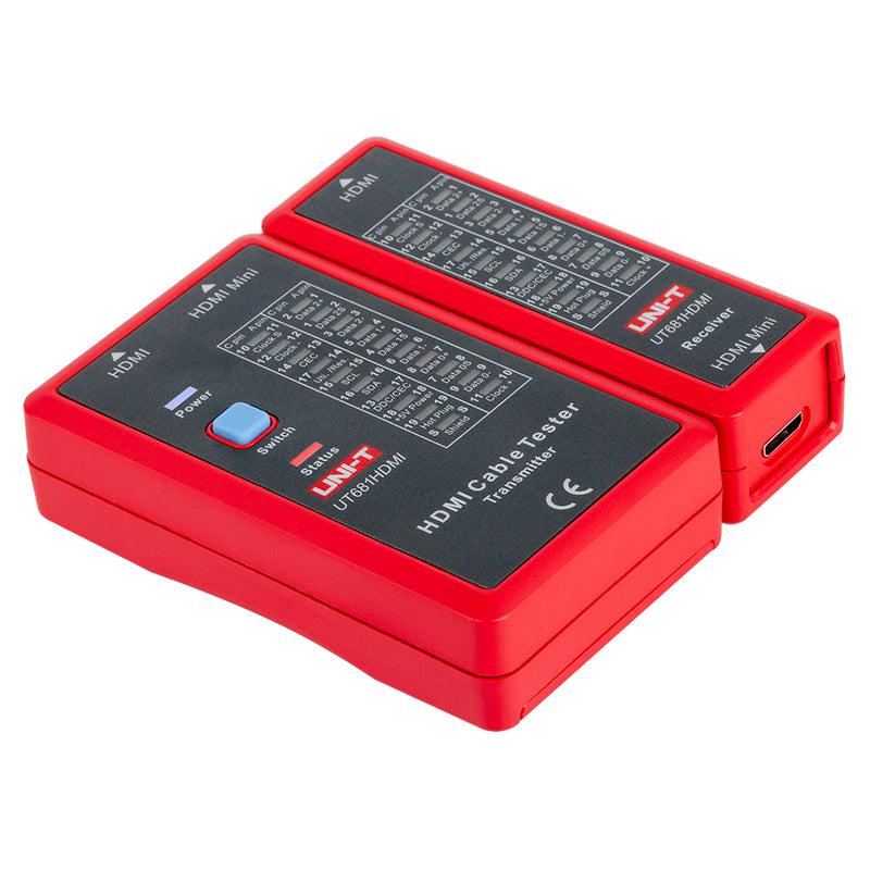 Tester cablu HDMI UT681HDMI cu transmițător și receptor, alimentare baterie 9 V - Uni-T MIE0413