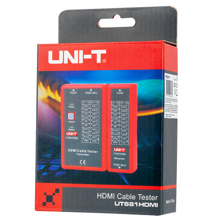 Tester cablu HDMI UT681HDMI cu transmițător și receptor, alimentare baterie 9 V - Uni-T MIE0413