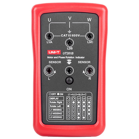 Multimetru secvență fază UT261B pentru 90 ~ 600 V și 15 ~ 400 Hz Uni-T MIE0414