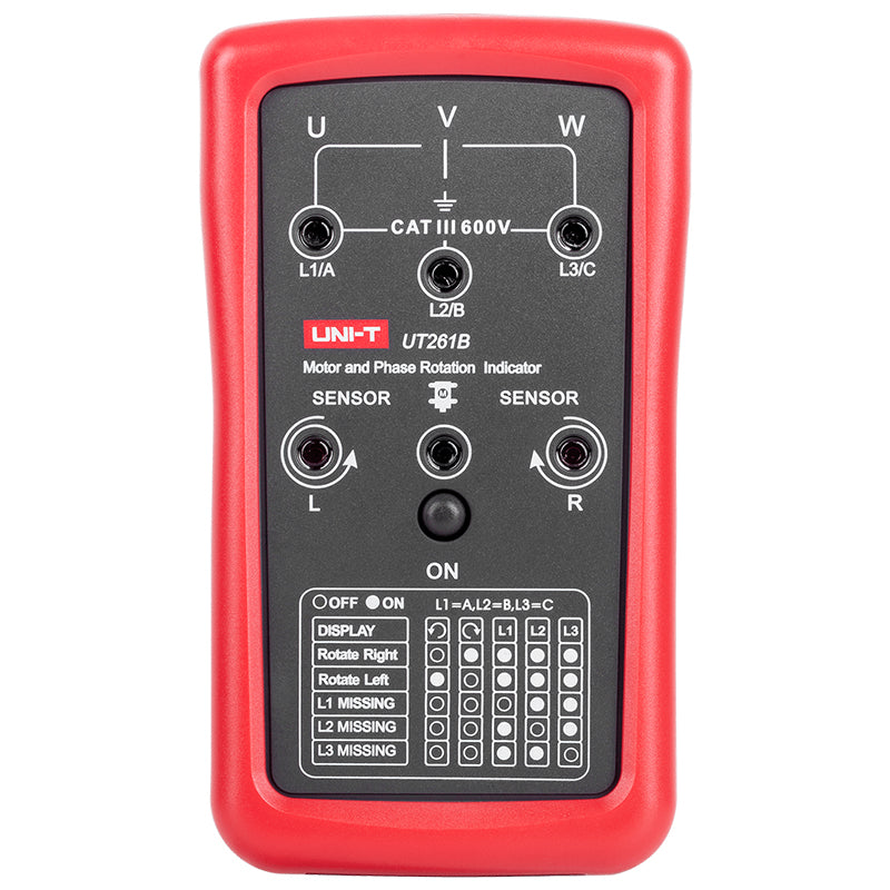 Multimetru secvență fază UT261B pentru 90 ~ 600 V și 15 ~ 400 Hz Uni-T MIE0414